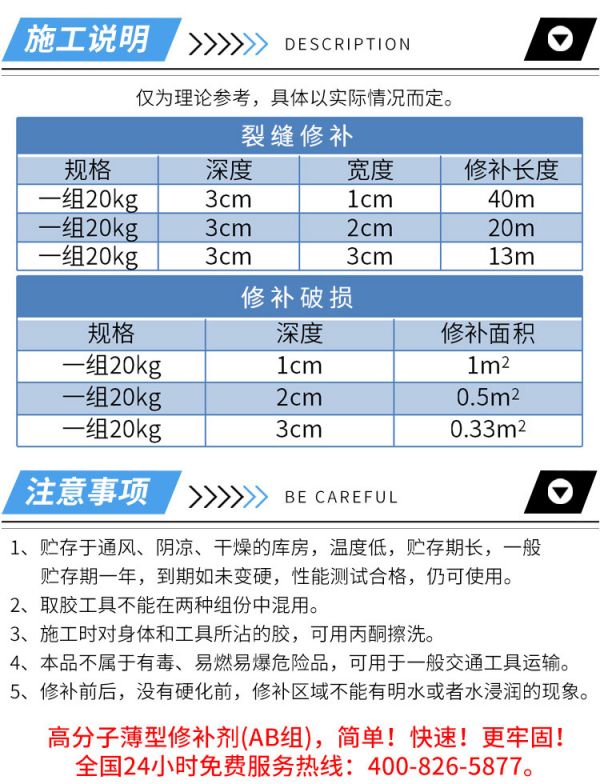 破损裂缝修补剂